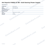 Ant Esports FG650 V2 80+ Gold Gaming Power Supply