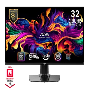 MSI MAG 321UPX QD 32 Inch 4K UHD OLED 240Hz 138.2% SRGB 0.03ms Adaptive Sync Gaming Monitor