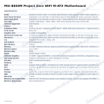 MSI B650M Project Zero WIFI M-ATX Motherboard
