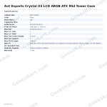 Ant Esports Crystal X3 LCD ARGB ATX Mid Tower Case