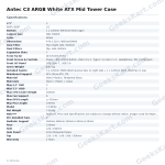 Antec C3 ARGB White ATX Mid Tower Case with 4 Pre-Installed ARGB Fans