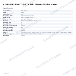 CORSAIR 5000T E-ATX Mid Tower White PC Case (CC-9011301-WW)