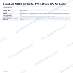 DeepCool AK400 G2 Digital NYX 120mm Single-Tower CPU Air Cooler with Digital Display
