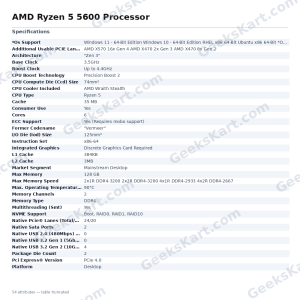 AMD Ryzen 5 5600 Processor