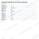 GIGABYTE G25F2A 25-Inch 240Hz FHD IPS Gaming Monitor