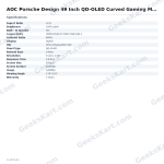 AOC Porsche Design PD49 49-Inch QD-OLED Curved Gaming Monitor — 5120×1440 DQHD, 240Hz