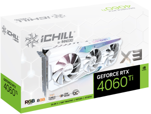 INNO3D GeForce RTX 4060 Ti iChill X3 White 8GB Nvidia Graphic Card
