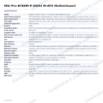 MSI Pro B760M-P DDR4 M-ATX Motherboard