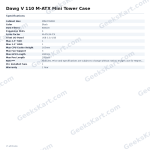 Dawg V 110 M-ATX Mini Tower Case