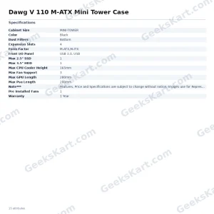 Dawg V 110 M-ATX Mini Tower Case