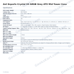 Ant Esports Crystal X4 ARGB Grey ATX Mid Tower Case