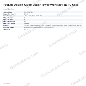 ProLab Design AI888 Super Tower Workstation PC Case