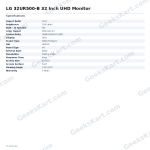LG 32UR500-B 32 Inch UHD Monitor