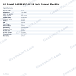 LG Smart 34SR65QC-W 34 Inch Curved Monitor