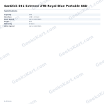 SanDisk E61 Extreme 2TB Royal Blue Portable SSD