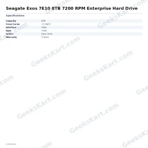 Seagate Exos 7E10 8TB 7200 RPM Enterprise Hard Drive