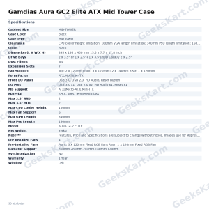 Gamdias Aura GC2 Elite ATX Mid Tower Case