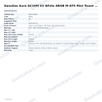 Gamdias Aura GC10M V2 White ARGB M-ATX Mini Tower Case