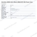 Gamdias AURA GC11 Black ARGB ATX Mid Tower Case