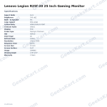 Lenovo Legion R25f-30 25 Inch Gaming Monitor