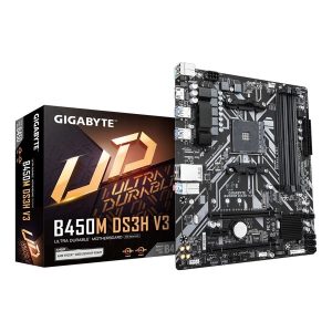 Gigabyte B450M DS3H V3 (rev. 1.5) mATX Motherboard – AMD AM4, DDR4