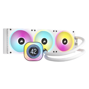CORSAIR iCUE Link H150i LCD RGB 360mm CPU Liquid Cooler (White)