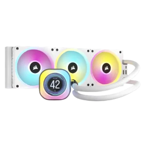 CORSAIR iCUE Link H150i LCD RGB 360mm CPU Liquid Cooler (White)