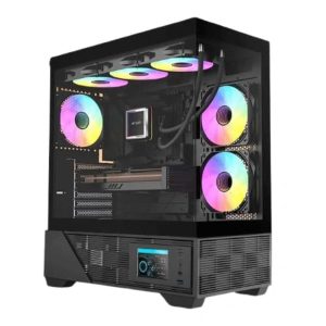 ANT ESPORTS Crystal X6 Digital ARGB EATX Mid Tower Cabinet ( Black )