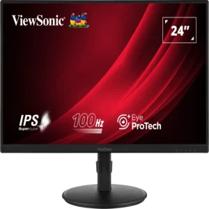 ViewSonic VA2408-HDJ 24 Inch FHD 100Hz IPS Panel 99% SRGB 5MS Ananlog Sync Anti Glare Gaming Monitor