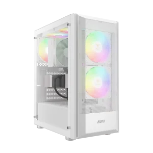 GAMDIAS Aura GC6 ATX Mid Tower ARGB Cabinet ( White )