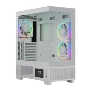 ANT ESPORTS Crystal X3 LCD ARGB ATX Mid Tower Cabinet ( White )