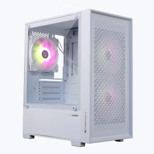 ZEBRONICS Fusion RGB MATX Mini Tower Cabinet ( White )