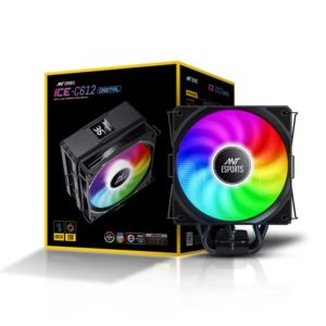 ANT ESPORTS ICE-C612 Digital ARGB 120mm Single Tower CPU Air Cooler ( Black )