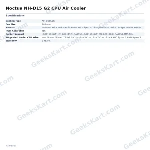 Noctua NH-D15 G2 Dual-Tower CPU Air Cooler with NF-A14x25r G2 PWM Fans