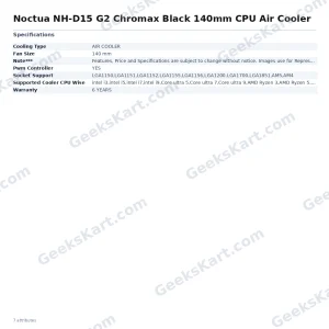 Noctua NH-D15 G2 Chromax Black 140mm Dual Tower CPU Air Cooler