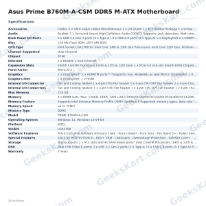 Asus Prime B760M-A-CSM DDR5 M-ATX Motherboard