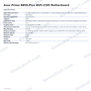 Asus Prime B850-Plus WIFI-CSM Motherboard