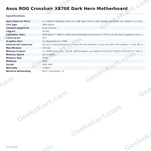 Asus ROG Crosshair X870E Dark Hero Motherboard