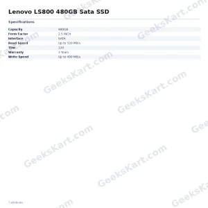 Lenovo LS800 480GB Sata SSD