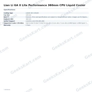 Lian Li GA II Lite Performance 360mm CPU Liquid Cooler