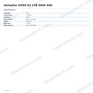 Verbatim Vi550 S3 1TB SATA SSD