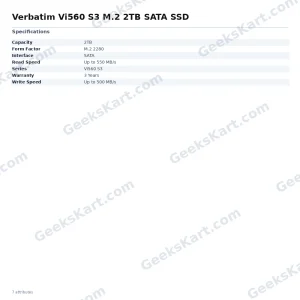 Verbatim Vi560 S3 M.2 2TB SATA SSD