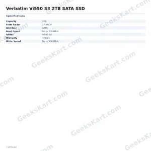 Verbatim Vi550 S3 2TB SATA SSD