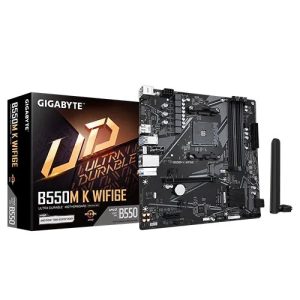 GIGABYTE B550M K WiFi 6E Micro-ATX Motherboard (AM4, DDR4, PCIe 4.0)