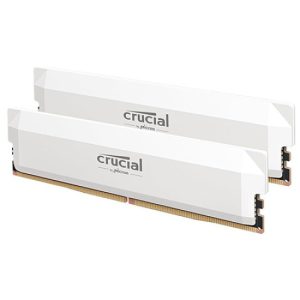 Crucial Pro 32GB (2×16GB) DDR5-6400 MT/s CL38 UDIMM Memory Kit — White