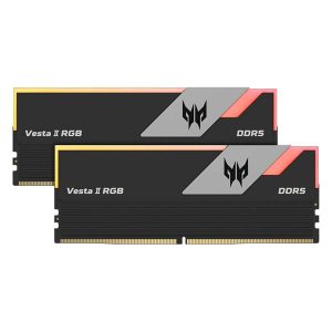 Acer Predator Vesta II RGB 32GB (16GBx2) DDR5 6000MHz CL28 Desktop RAM – Black