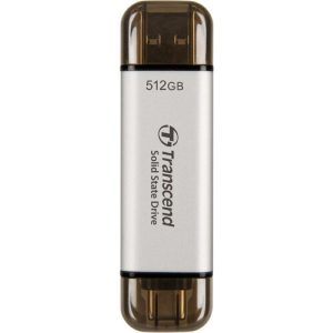 Transcend 310C 512GB USB C Portable SSD (Silver)