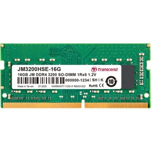 Transcend 16GB (1 x 16GB) JetRam DDR4 3200 MHz CL22 1Rx8 Unbuffered SO-DIMM Laptop RAM