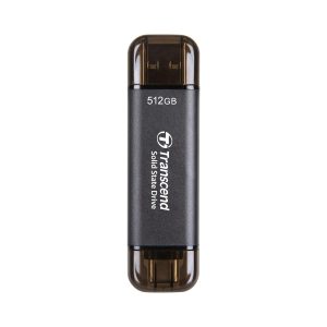 Transcend 310C 512GB USB C Portable SSD (Black)